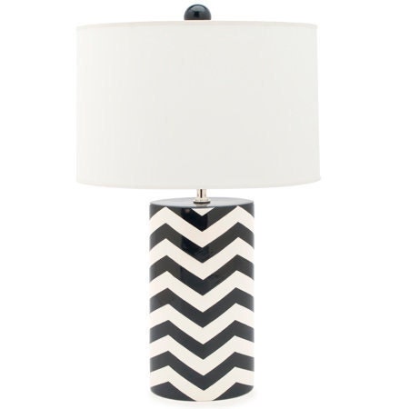 chevron oval lamp in navy