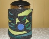 Felted Wool Coffee Press Cosy - Pine lake abstract