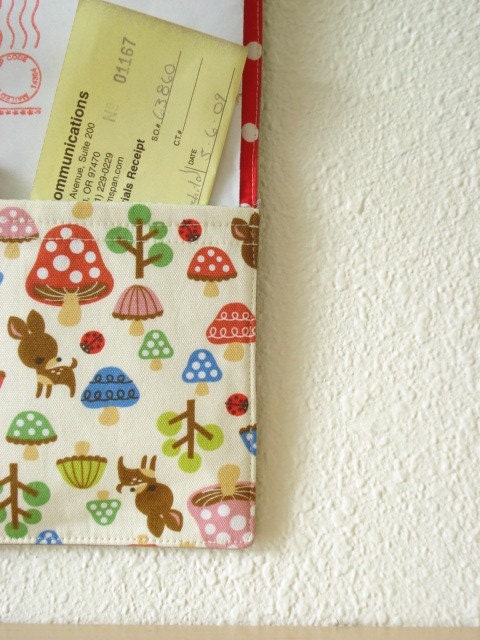 Kawaii deer in mushroomland---wall pocket