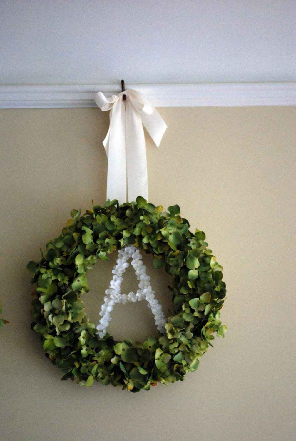 Custom Monogram Floral Wreath