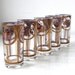 vintage 1960s highball glasses, set of 5. Mid Century Hollywood Regency by Cera / the GRAPE GIN barware