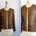 vintage 1980s beaded evening jacket. Size med - large. Gold beads on sheer black silk / the SAFFRON ELIXIR jacket