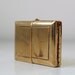 vintage 1940s hinged brass compact or tiny photo keepsake. perfect hiding place.