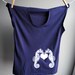 Nautical Sea Horses - Womens Tank - Sleeveless Midnight Blue Shirt -  Screen printed in White Ink - Size Extra Large