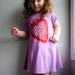 Strawberry T-Shirt Dress, Toddler Dress. Orchid Purple. Red. size 6