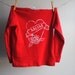 SALE - Mom Tattoo Heart Shirt - Long Sleeved Red Shirt - Size 6