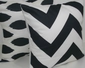 TWO New 18x18 inch Designer Handmade Pillow Cases in midnight