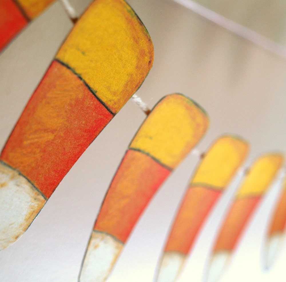 Candy Corn Paper Halloween Banner