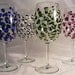 leopard wine glasses in assorted colors- large 18oz oversize wine glass. Can be personalized for birthday or bridesmaids
