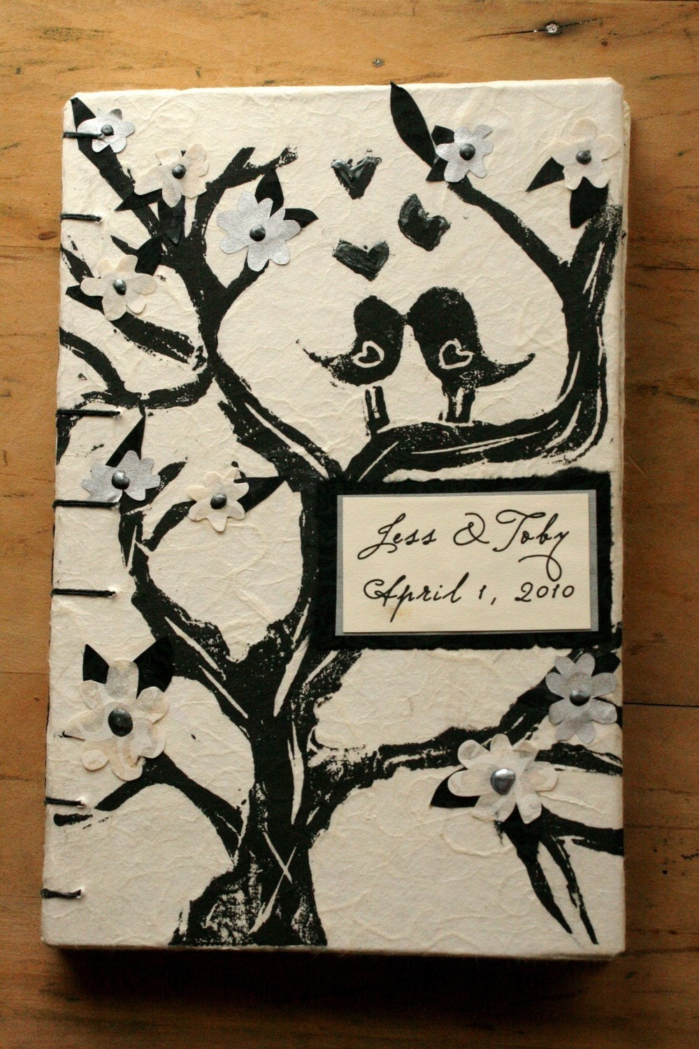 Customizable Wedding Guest Book Love Bird Theme