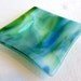 Blue and Green Streaky Glass Dish