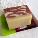 Glass Soap Dish in Spring Green and Violet
