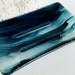 Soap Dish in Dark Aquamarine Streaky Glass