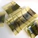 Rectangular Fused Glass Dish in French Vanilla, Brown and Aqua