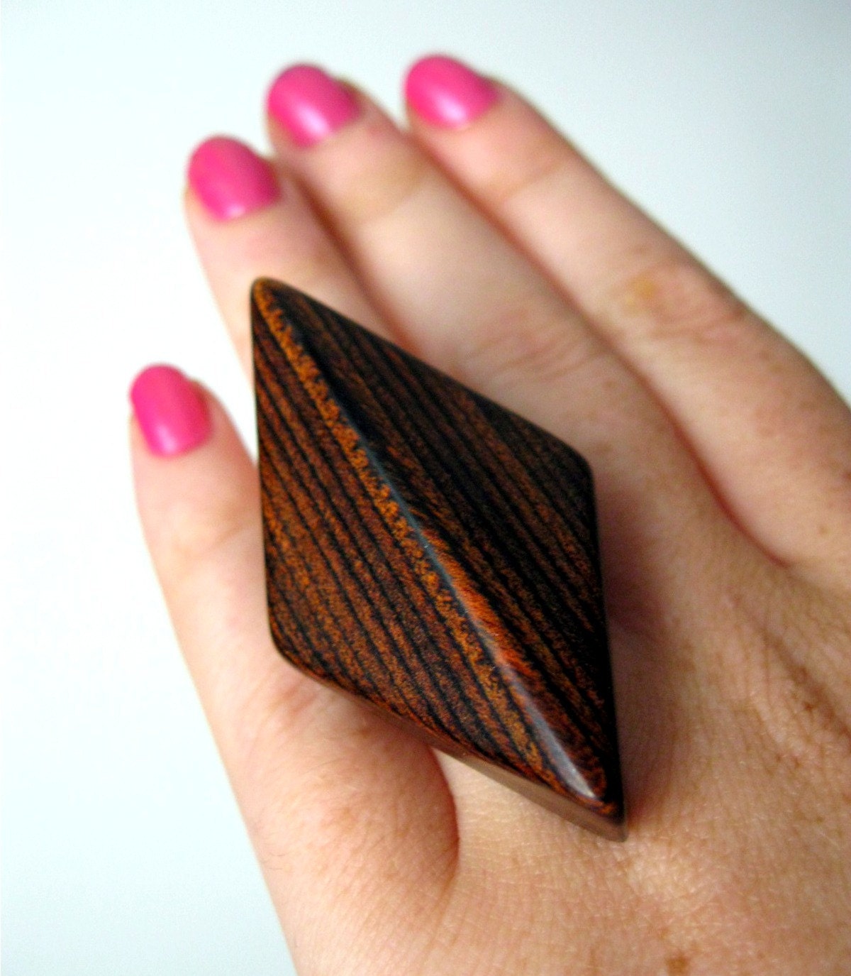 Vintage Wood Cocktail Ring