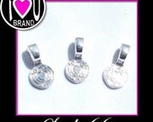 FREE SHIPPING IN U.S. - 200 Pack of I Luv U Bails in Stunning Silver from Studio66
