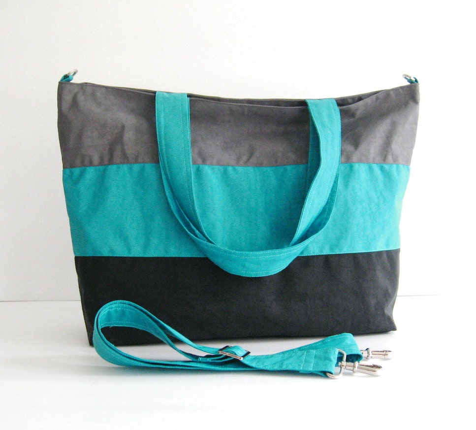 Sale - Water-Resistant Tote - Gym bag, Shoulder bag, Diaper bag, Messenger bag, Tote, Women - HAPPY TOTE