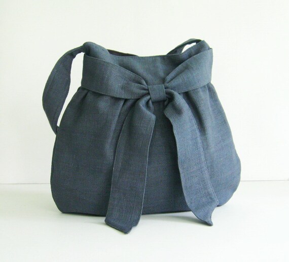 Sale - Grey Hemp/Cotton Bag - Shoulder bag, Diaper bag, Messenger bag, Tote, Travel bag, Women - AMY