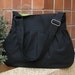 Sale - Black Canvas Bag with Pear Lining, purse, tote, messenger, shoulder bag, everyday bag