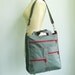 Sale - Grey Water-Resistant Nylon Bag, tote, shoulder bag, messenger, school bag - Melissa