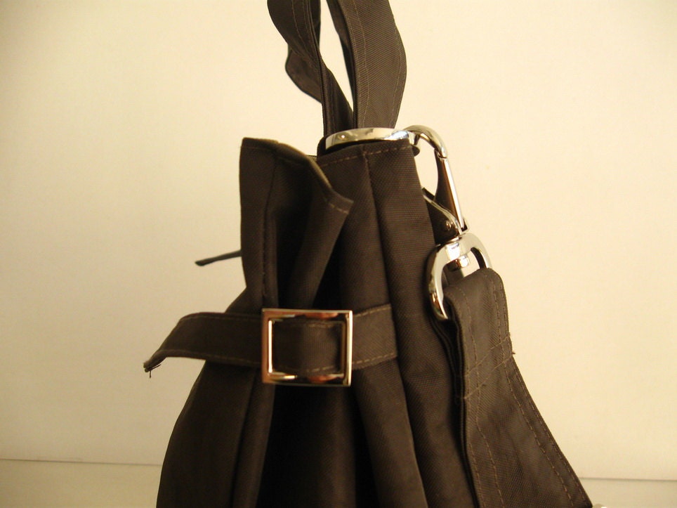 Sale - Water-Resistant Bag in Chocolate Brown- messenger bag, school bag, tote, purse, gym bag - KATE