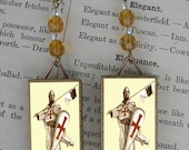 Knights Templar beaded Earrings