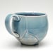 Experimental Grey and Blue Wandering Lotus Coffee Mug Teacup 12 Ounce
