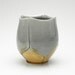 Grey and Amber Lotus Yunomi Small Cup 12 Ounce