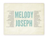 Personalized Wedding Vows Poster - Wedding Gift, Engagement or Anniversary
