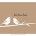 Couples or Family Keepsake Print - Love Lives Here - 8 X 10 Two Birds on a Branch