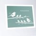 Couples or Family Keepsake Print - Love Lives Here - 8 X 10 Two Birds on a Branch