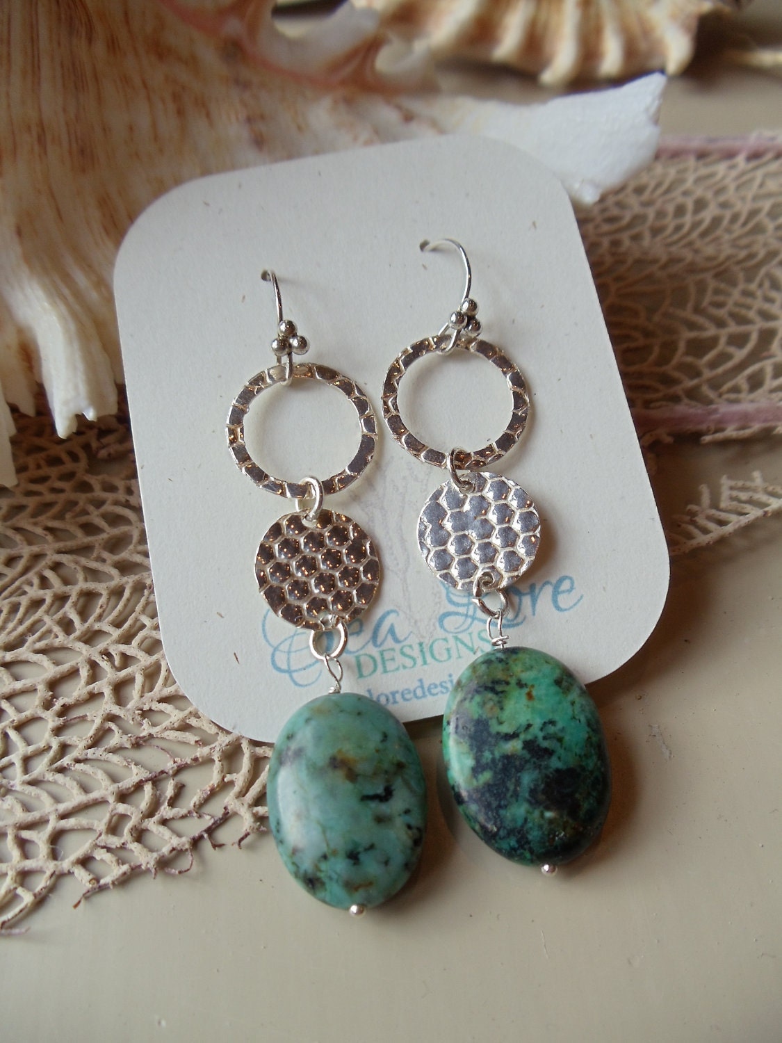 HARBOR Earrings, jasper earrings, dangle earrings, sterling silver earrings