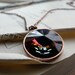 Dark crystal - Unique Swarovski crystal rivoli and antiqued copper necklace