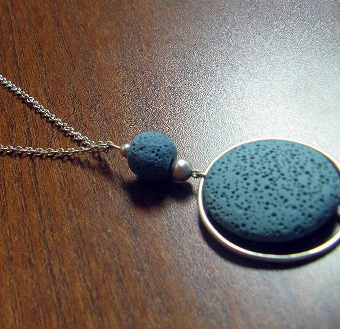 Blue Lava with Silver