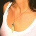 Gold and Turquoise Leaf Necklace