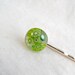 Bobby Pin Millefiori Fused Glass Accessories Handmade Minnesota Artisan Handcrafted Hair Accessory Green As Grass