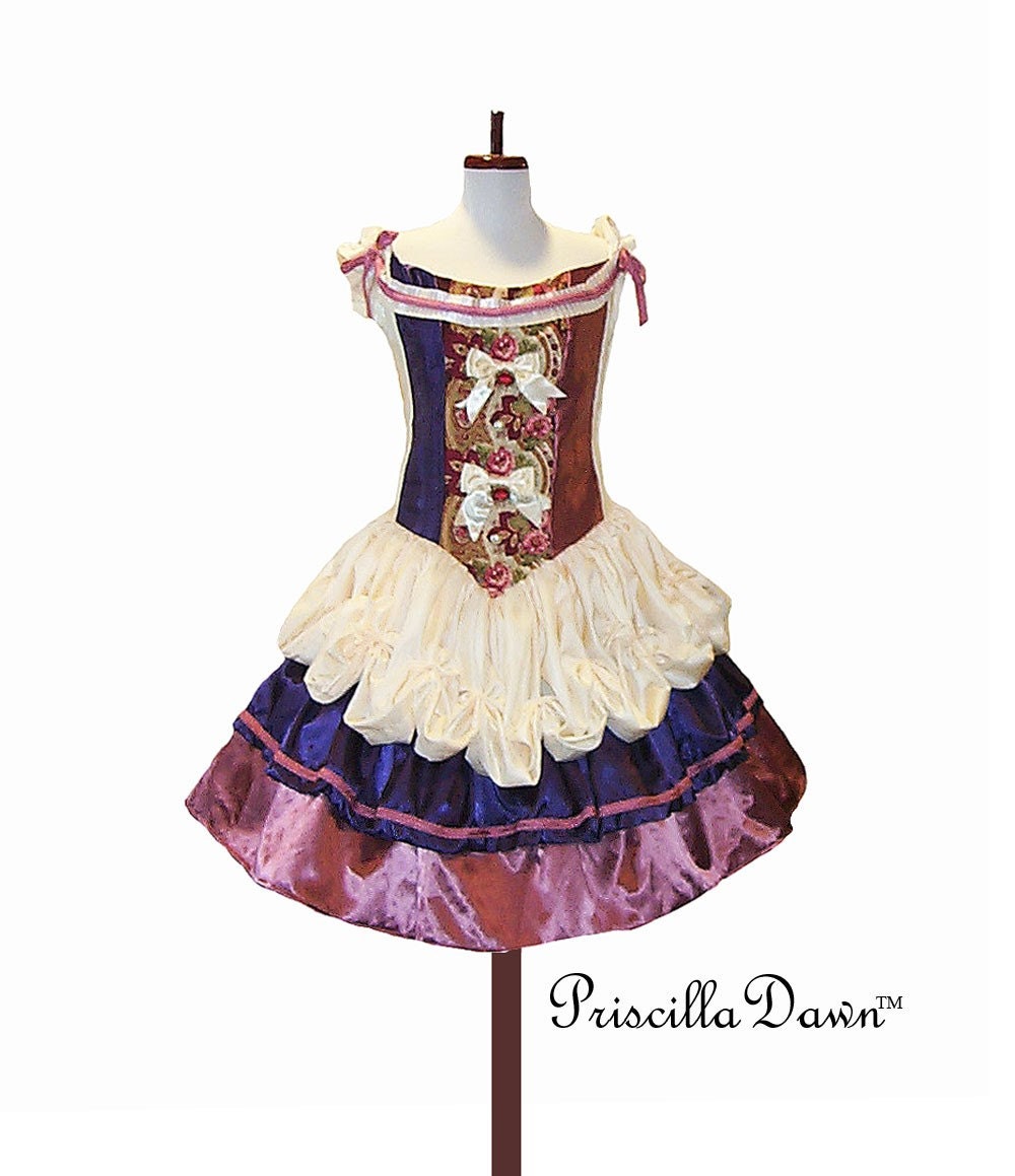 SALE Layered Mary Antionette French Rossetta Teaparty Gown