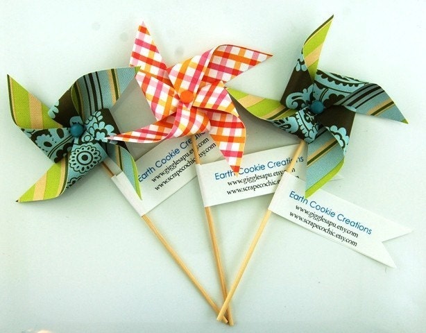 Pinwheel Business Cards Promotional Products Place Cards Party Favors Il_570xn