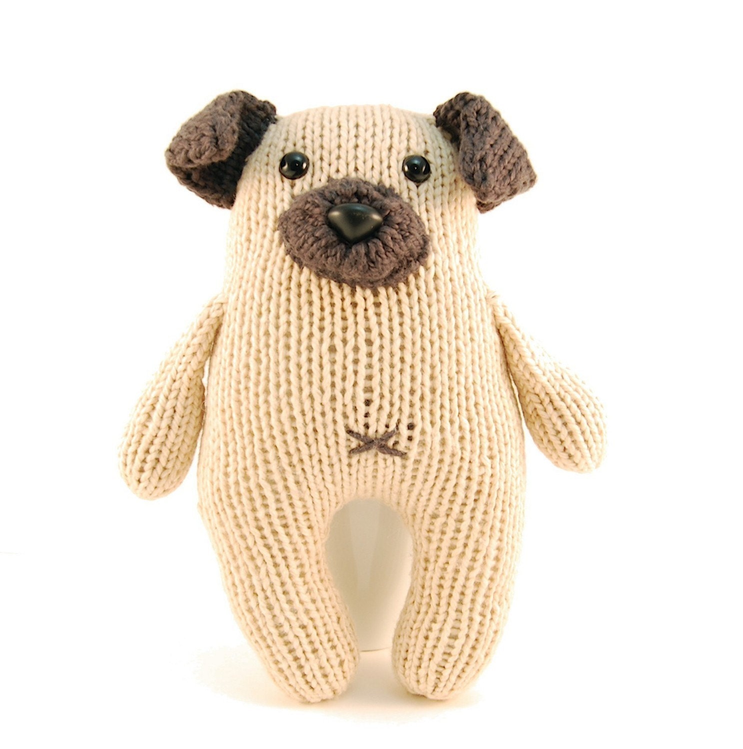 Wasabi the Gregarious Pug Knitting Pattern Pdf INSTANT DOWNLOAD
