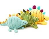 Sherman the Square Dancing Stegosaurus Knitting Pattern Pdf INSTANT DOWNLOAD