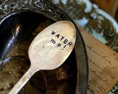 Water Me Vintage Silverware Garden Marker Plant Stake