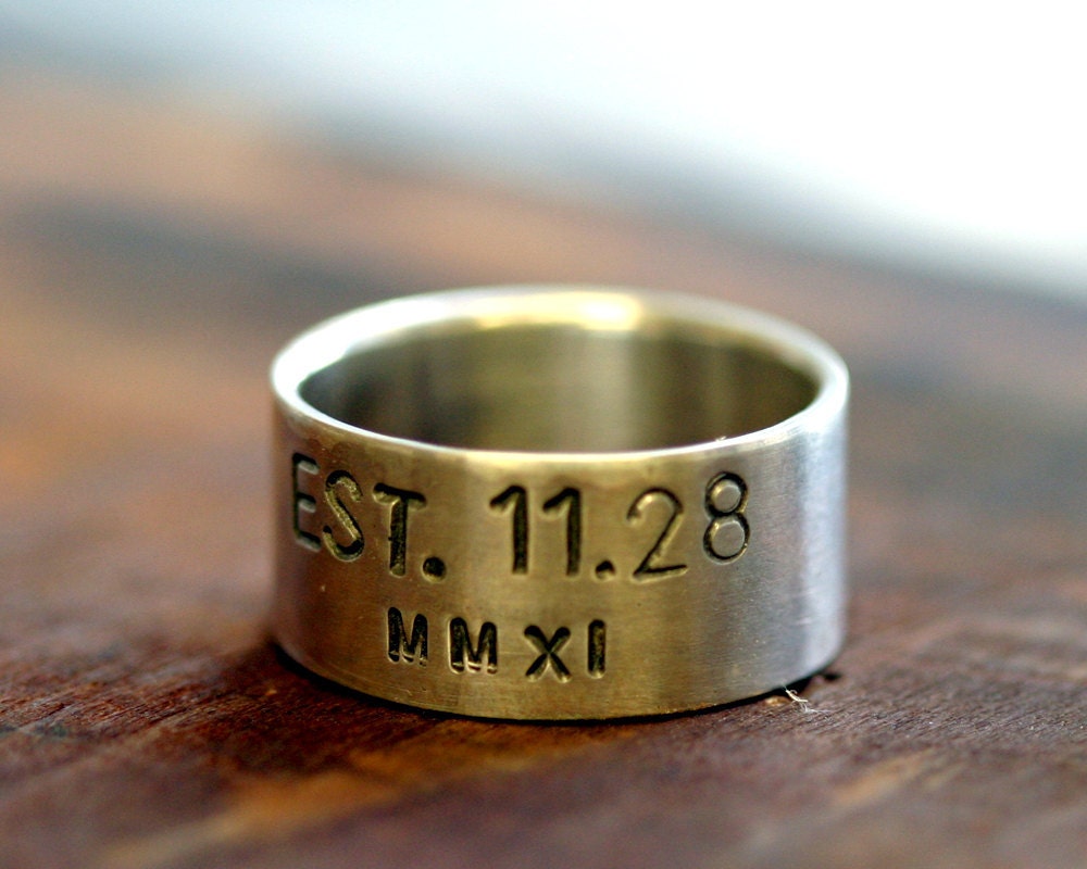 Personalized sterling silver ring