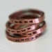 Child's Name Copper Rings Personalized - Set of 3