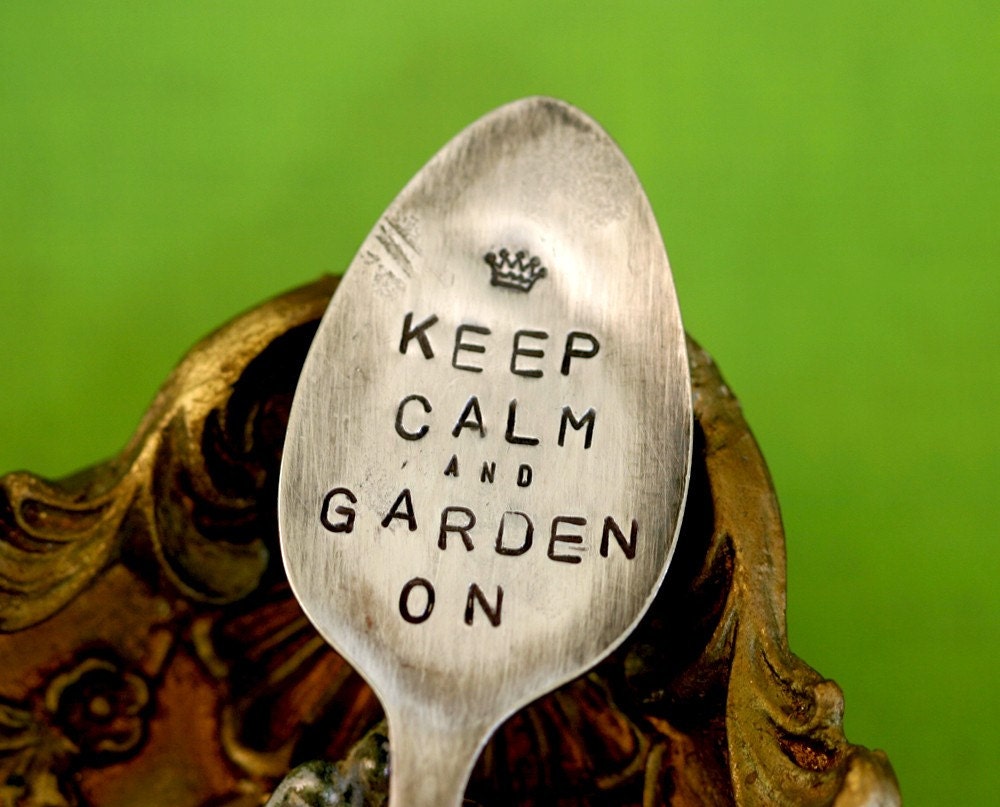 Keep Calm Spoon Plant Garden Marker