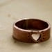 Heart Ring Cutout Copper Band (E0198)