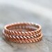 Twisted copper stacking rings