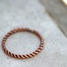 Twisted copper ring