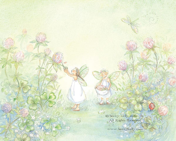New Sweet Clover and Friends  8 X10 Print By Becky Kelly