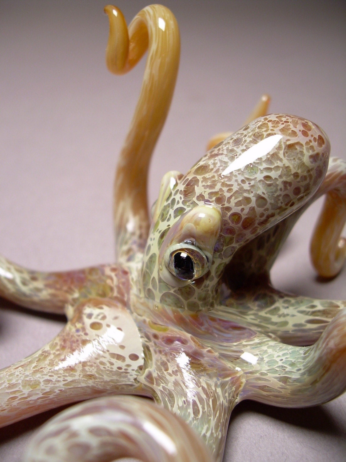 Octopus Sculpture Art Realistic Eyes glass octopus