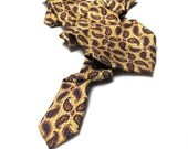 Upcycled-Golden Necktie Accessories